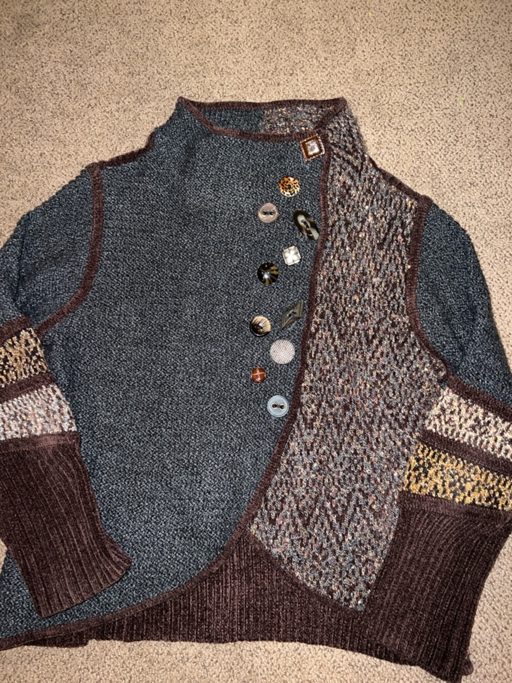 Chunky Knit Stretchy Long Sleeve Sweater L Anthropologie  Curio
